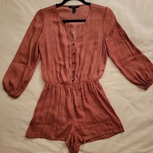 Forever 21 Silky 3/4 sleeved romper